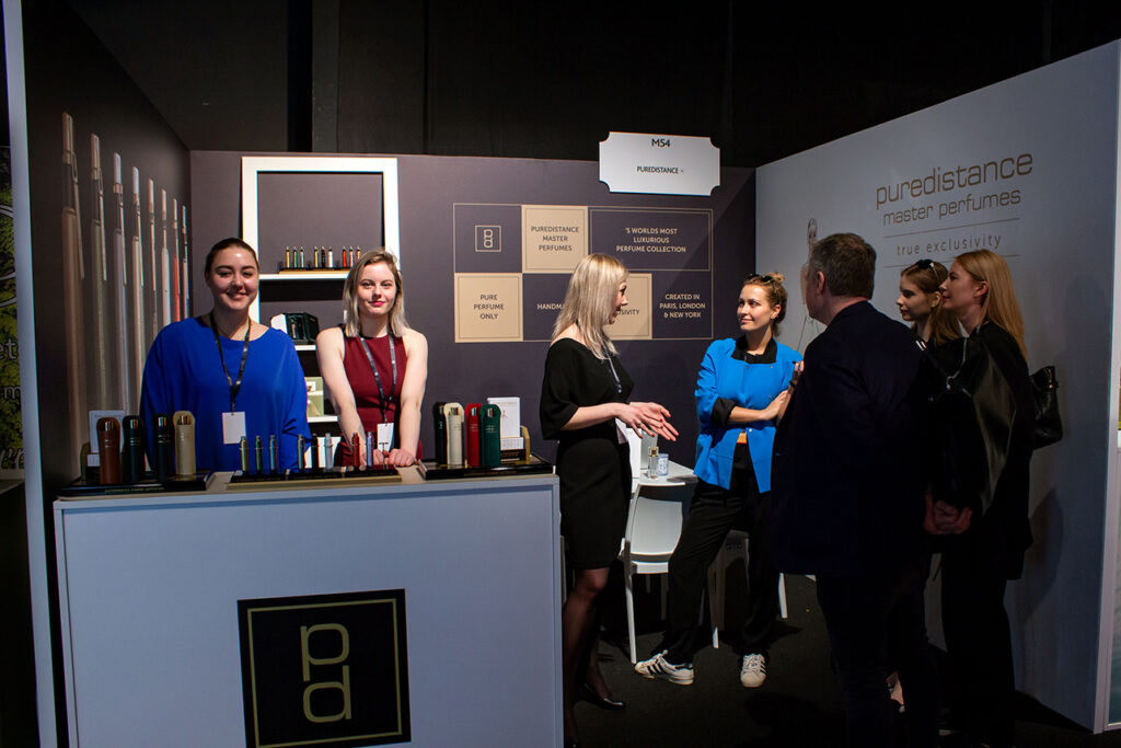 The team of Crème de la Crème boutique from Vilnius at the stand