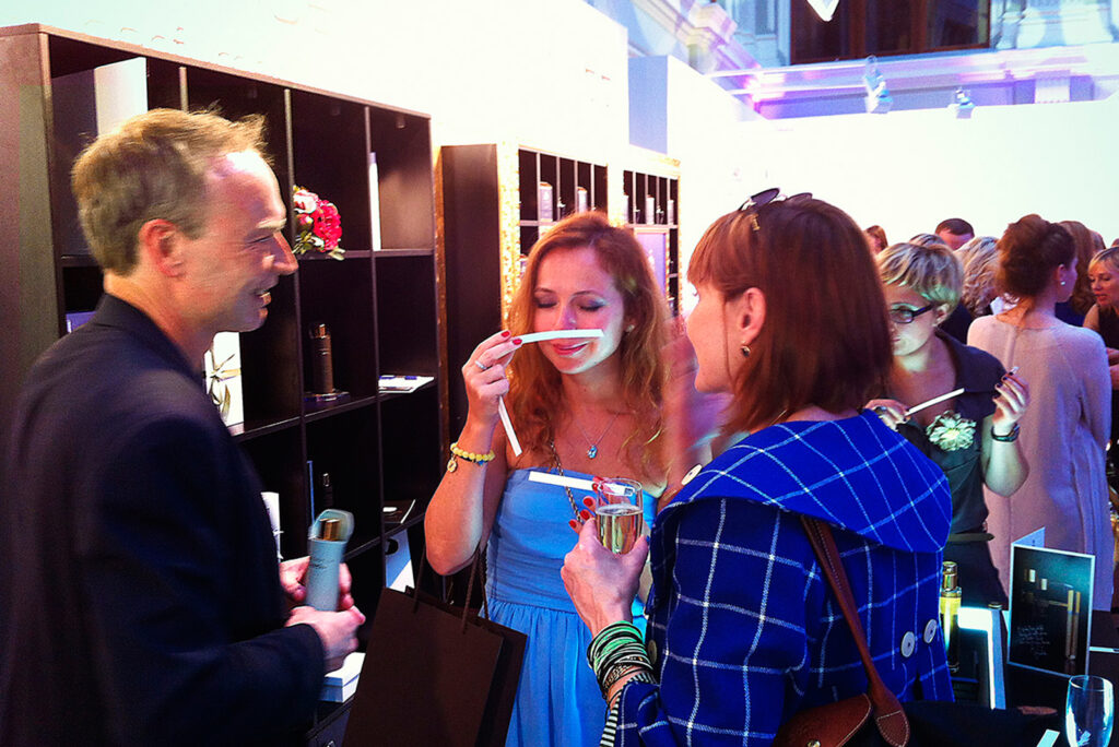 Puredistance founder Jan Ewoud Vos with russian celebrities at VIP event in Moscow