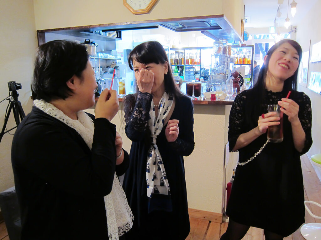 Lovely guests enjoying Puredistance perfume