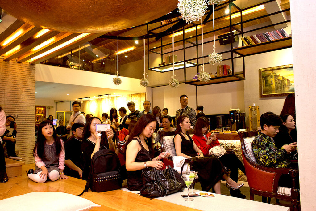 puredistance customers attending a perfume event in kunming in china