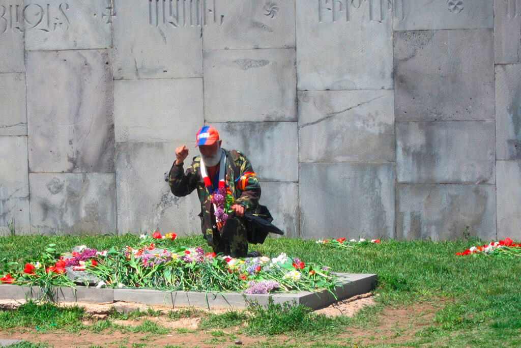 Remembrance day Yerevan Armenia purple lilac Opardu